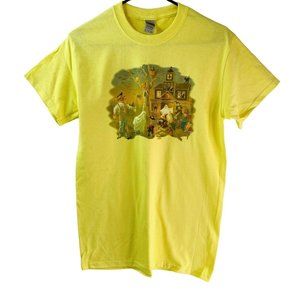 Halloween T Shirt Haunted House Trick or Treat Scarecrow Adult Unisex Small NEW